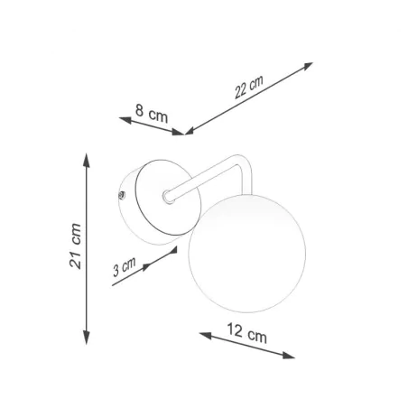 Kinkiety-do-salonu - kinkiet astral 1 biały sollux sl.1658 