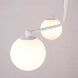 Oswietlenie-sufitowe - żyrandol białe kule lampa sufitowa do salonu 3 ramiona astral 3 sollux sl.1659 