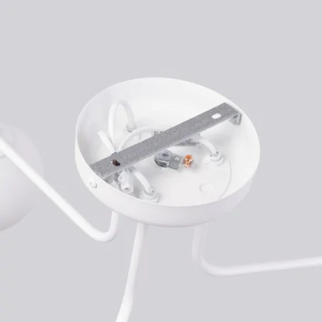 Oswietlenie-sufitowe - żyrandol białe kule lampa sufitowa do salonu 3 ramiona astral 3 sollux sl.1659 