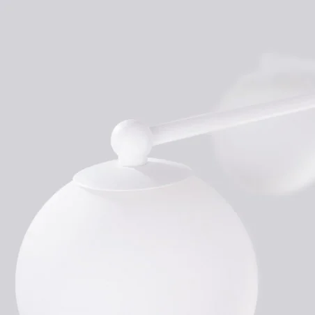 Oswietlenie-sufitowe - żyrandol białe kule lampa sufitowa do salonu 3 ramiona astral 3 sollux sl.1659 