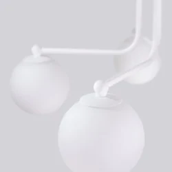 Oswietlenie-sufitowe - żyrandol 5 ramienny  lampa sufitowa białe kule loftowa astral 5 sollux sl.1660 