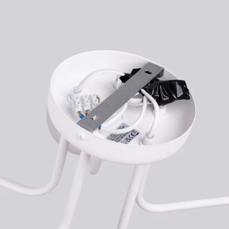 Oswietlenie-sufitowe - żyrandol 5 ramienny  lampa sufitowa białe kule loftowa astral 5 sollux sl.1660 