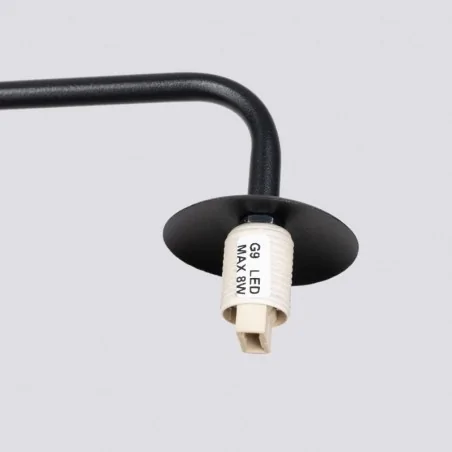 Kinkiety-do-salonu - kinkiet lampa ścienna biała kula z czarnym ramieniem astral 1sollux sl.1661 