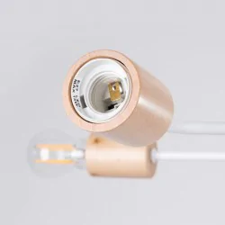 Lampy-sufitowe - żyrandol 8 ramion biało drewniany pająk skandynawskitimbo 8 sollux sl.1667 