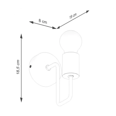 Kinkiety-do-salonu - kinkiet drewniany z czarnymi elementami timbo  sollux sl.1668 