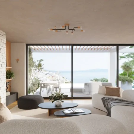 Lampy-sufitowe - żyrandol pająk drewniany 8 ramion timbo czarny sollux sl.1671 