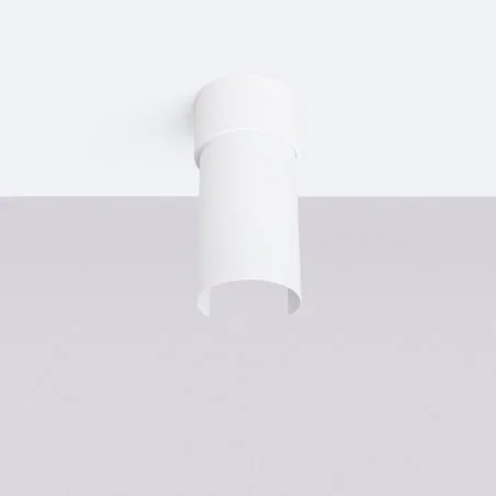 Oswietlenie-sufitowe - plafon biała tuba sufitowa na żarówkę e27flash biały sollux sl.1673 