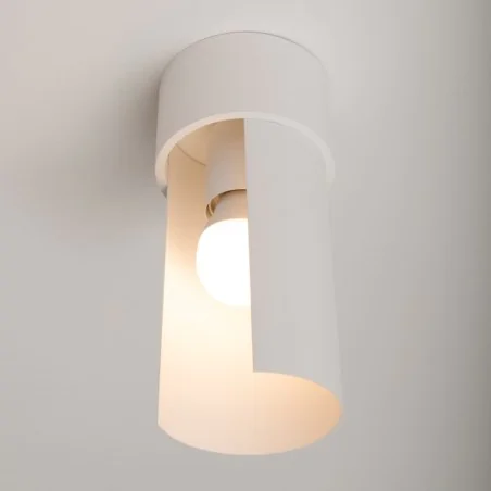 Oswietlenie-sufitowe - plafon biała tuba sufitowa na żarówkę e27flash biały sollux sl.1673 