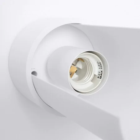 Kinkiety-do-salonu - kinkiet na ścianę na żarówkę e27 biały flash sollux sl.1676 