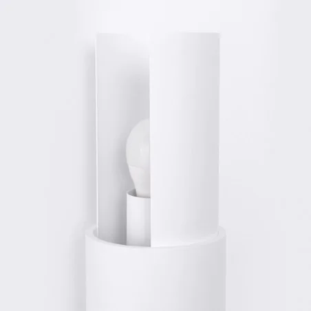 Kinkiety-do-salonu - kinkiet na 2 żarówki e27 lampa na ścianę tuba biała flash 2  sollux sl.1674 