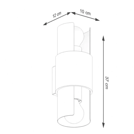 Kinkiety-do-salonu - kinkiet na 2 żarówki e27 lampa na ścianę tuba biała flash 2  sollux sl.1674 
