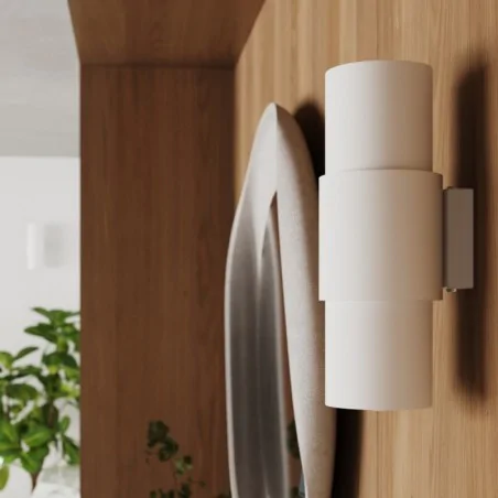 Kinkiety-do-salonu - kinkiet na 2 żarówki e27 lampa na ścianę tuba biała flash 2  sollux sl.1674 