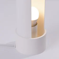 Lampki-biurkowe - lampa biurkowa flash biała sollux sl.1675 
