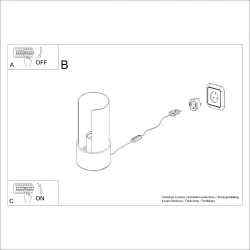 Lampki-biurkowe - lampa biurkowa flash biała sollux sl.1675 