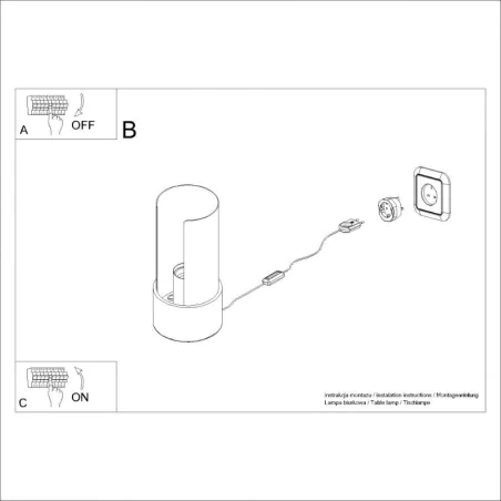 Lampki-biurkowe - lampa biurkowa flash biała sollux sl.1675 