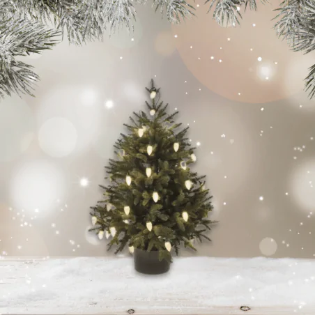 Oswietlenie-choinkowe - lampki na choinkę led w stylu retro szyszki z ciepłym światłem 