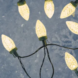 Oswietlenie-choinkowe - lampki na choinkę led w stylu retro szyszki z ciepłym światłem 