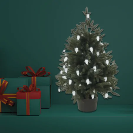 Oswietlenie-choinkowe - lampki choinkowe led retro szyszki z zimnym światłem 