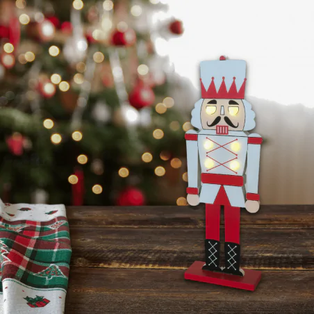 Dekoracje-swiateczne-led - dekoracja świąteczna led drewniany dziadek do orzechów 