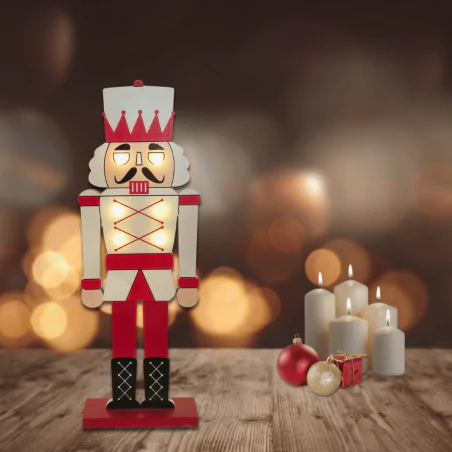 Dekoracje-swiateczne-led - dekoracja świąteczna led drewniany dziadek do orzechów dcww38 emos 