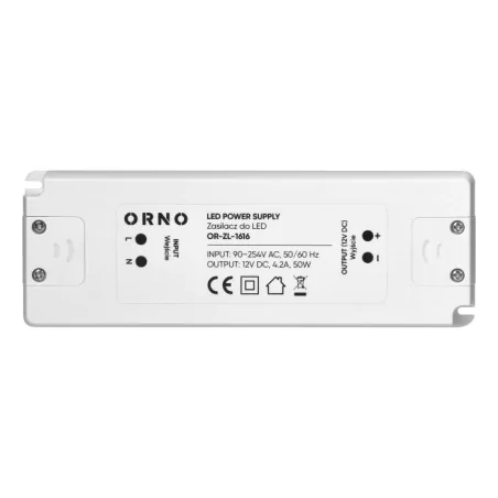 Zasilacze-led - zasilacz do systemów led 12vdc o mocy 50w ip20 or-zl-1616 orno 