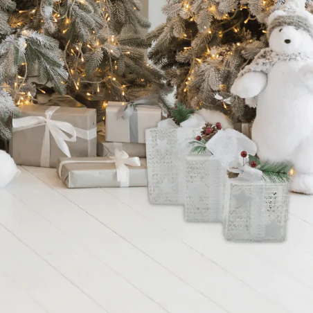 Dekoracje-swiateczne-led - dekoracja świąteczna w formie prezentów z ciepłym światłem dcfc27 emos 