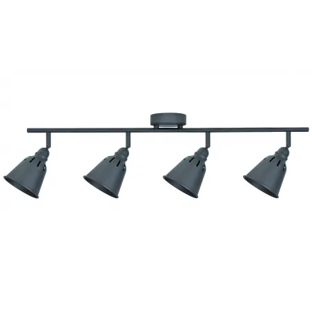 Lampy-sufitowe - spot oświetleniowy poczwórny czarny fiona 4xe14 polux 