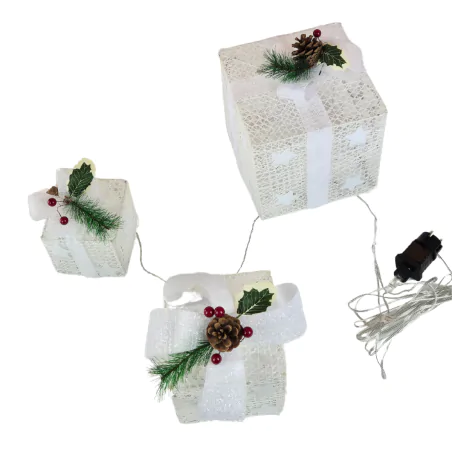 Dekoracje-swiateczne-led - dekoracja świąteczna w formie prezentów z ciepłym światłem dcfc27 emos 