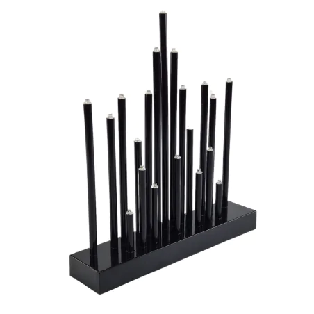 Dekoracje-swiateczne-led - dekoracja świąteczna świecznik led na baterie 3xaa czarny 