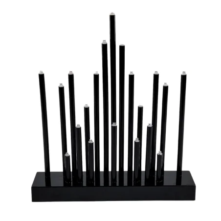 Dekoracje-swiateczne-led - dekoracja świąteczna świecznik led na baterie 3xaa czarny 