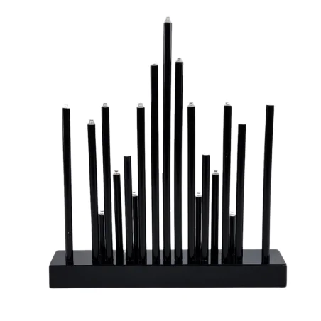 Dekoracje-swiateczne-led - dekoracja świąteczna świecznik led na baterie 3xaa czarny 