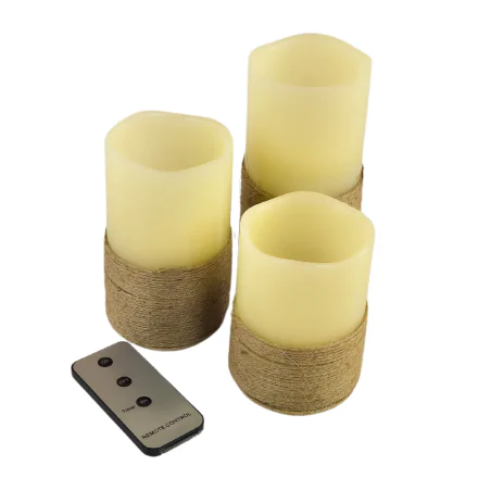 Dekoracje-swiateczne-led - dekoracja świąteczna 3 świeczki led na baterie sterowane pilotem 