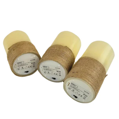 Dekoracje-swiateczne-led - dekoracja świąteczna 3 świeczki led na baterie sterowane pilotem 