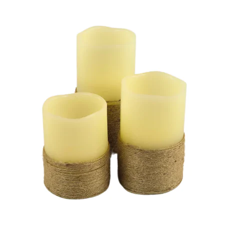 Dekoracje-swiateczne-led - dekoracja świąteczna 3 świeczki led na baterie sterowane pilotem 