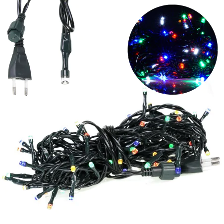 Oswietlenie-choinkowe - lampki choinkowe led kolorowe tradycyjne z gniazdem 100 diod 