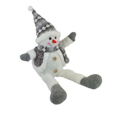 Dekoracje-swiateczne-led - dekoracja świąteczna pluszowy siedzący bałwanek na baterie 