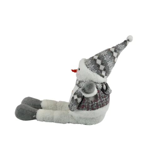 Dekoracje-swiateczne-led - dekoracja świąteczna pluszowy siedzący bałwanek na baterie 