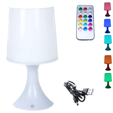 Lampki-nocne - lampka nocna led biała z kolorowym światłem na pilota sl-1  Lampki-nocne - lampka nocna led biała z kolorowym światłem na pilota sl-1
