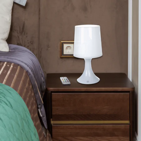 Lampki-nocne - lampka nocna led biała z kolorowym światłem na pilota sl-1  Lampki-nocne - lampka nocna led biała z kolorowym światłem na pilota sl-1