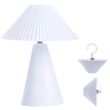 Lampki-nocne - lampka na biurko ścianę i sufit 3w1 biała z wyłącznikiem na kloszu sl-2 