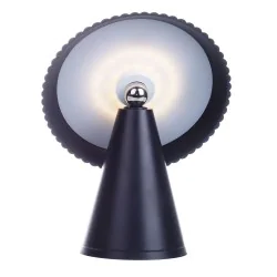 Lampki-nocne - lampa na ścianę sufit i biurko 3w1 czarna z ryflowanym kloszem sl-2 