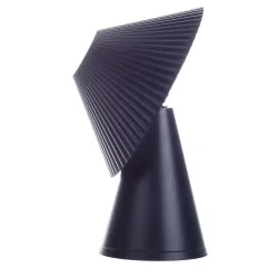 Lampki-nocne - lampa na ścianę sufit i biurko 3w1 czarna z ryflowanym kloszem sl-2 