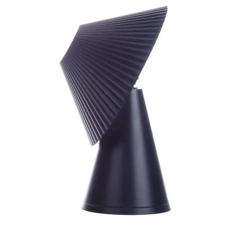 Lampki-nocne - lampa na ścianę sufit i biurko 3w1 czarna z ryflowanym kloszem sl-2 