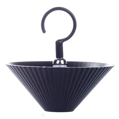 Lampki-nocne - lampa na ścianę sufit i biurko 3w1 czarna z ryflowanym kloszem sl-2 