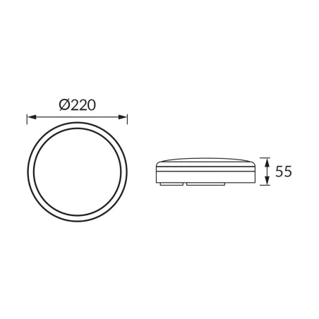 Plafony - plafon led zewnętrzny okrągły biały z regulacją światła ip54 astro 