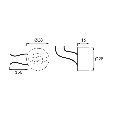 Oprawy-halogenowe - oprawka ceramiczna gniazdo gu10 od oczek sufitowych ideus 