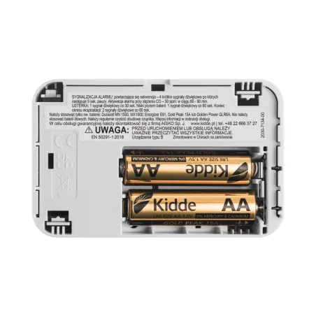 Czujniki-czadu - czujnik czadu detektor tlenku węgla na baterie kidde 