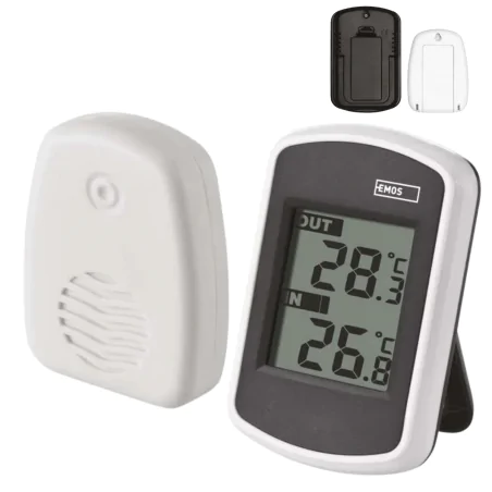Termometry-i-stacje-pogodowe - termometr z wyświetlaczem i czujnikiem na baterie e0042 