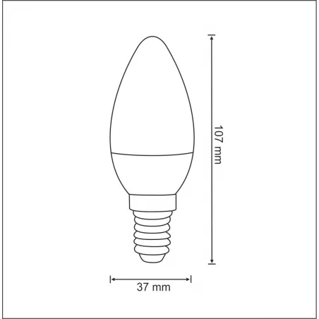 Gwint-trzonek-e14 - żarówka świeczka led smart rgb e14 4,5w ciepła polux 
