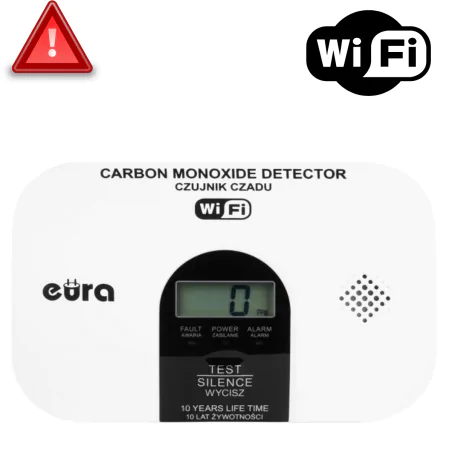 Czujniki-czadu - detektor tlenku węgla czujka czadu na baterie na wifi eura 